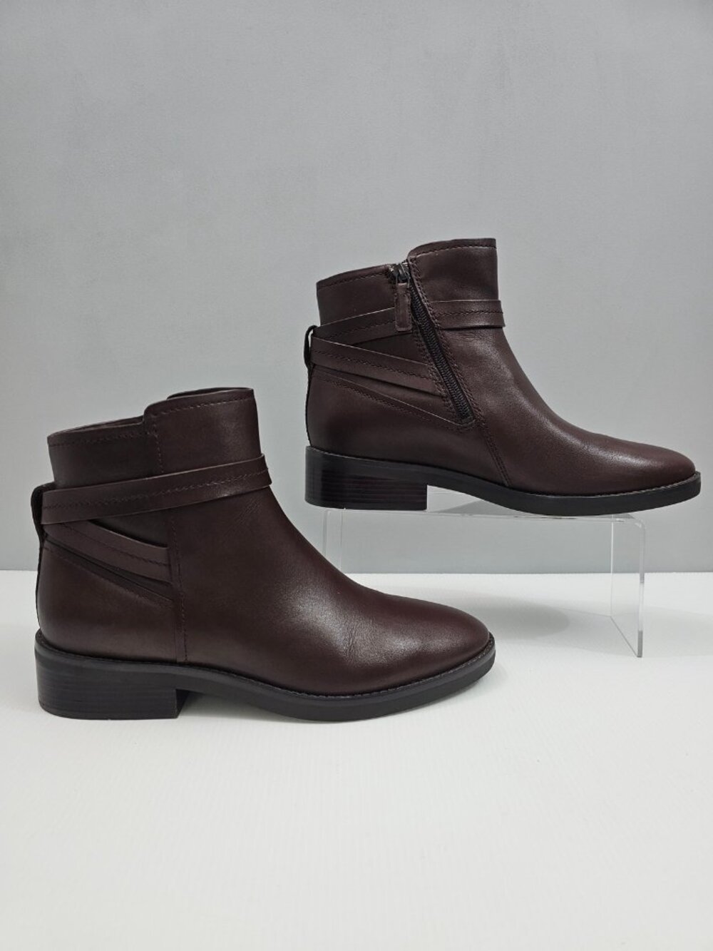 Cole Haan Rosalyn Waterproof Ankle Boot Womens 10 Madeira Brown Leather Low Heel - Picture 3 of 15